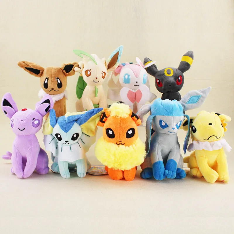 20 см Eevee family Sylveon Umbreon Eevee Espeon Vaporeon Flareon Leafeon Glaceon Jolteon чучело Плюшевые игрушки куклы