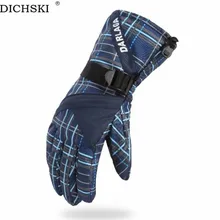 DICHSKI женские мужские лыжные перчатки Сноуборд перчатки снегоходы мотоциклетные зимние перчатки ветрозащитные водонепроницаемые унисекс Водонепроницаемая перчатка
