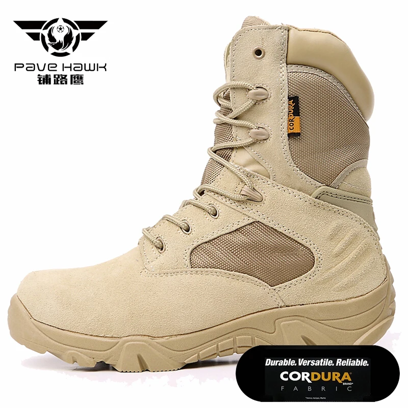 

Brand New Men Military Boots Quality Special Force Tactical Desert Combat Ankle Botas Army Work Shoes Leather Women Snow Boots