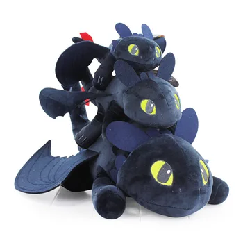 

25cm-55cm How to Train Your Dragon Toys Anime Figure Night Fury Dragon Plush Doll Toys Toothless Dragon Toys for Children Kids