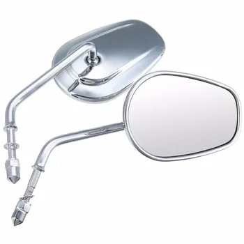 

Chrome Motorcycle Rear View Mirrors Side Wing Mirror 8mm Short Stem For Harley Dyna Softail Sportster 48 883 1200 XL883 XL1200