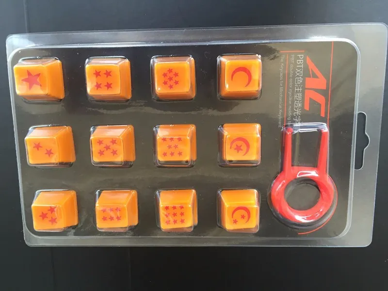 DIY PBT POM просвечивающий брелок для подсветки с подсветкой Механическая игровая клавиатура R4 полупрозрачные Dragon Ball keycaps 12 шт./лот