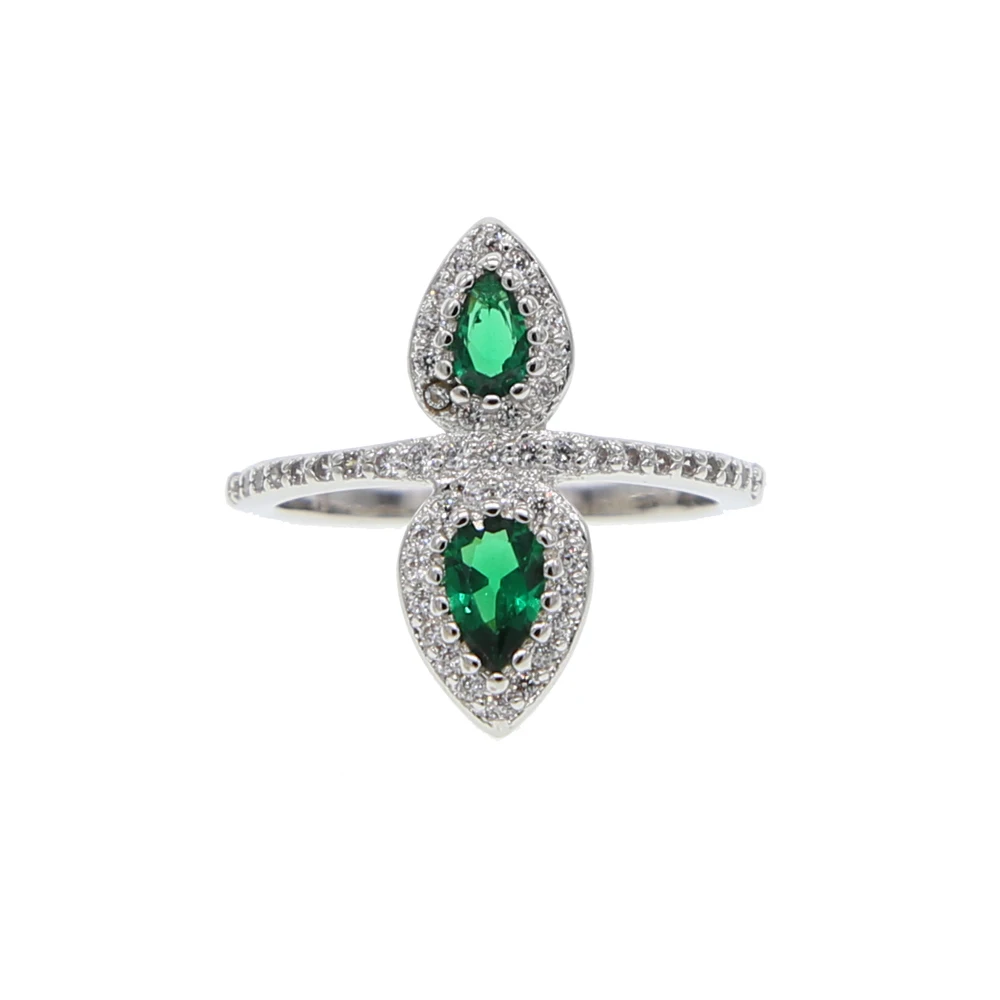 silver color Copper Rings For Women Fashion Cubic Zirconia Princess Rings Wedding Engagement 2018 Bijoux Ring Jewelry