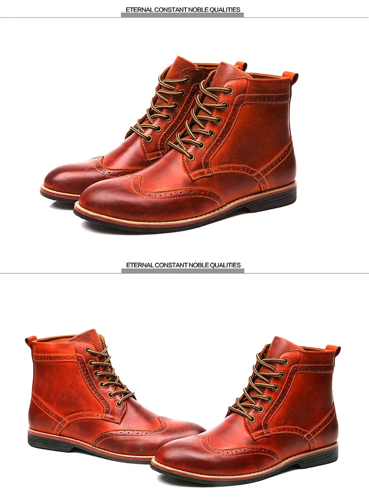 ASIFN/мужские кожаные сапоги; обувь из натуральной кожи; повседневная мужская обувь с перфорацией типа «броги»; сезон осень-зима; формальное платье; оксфорды; дезерты; мужские ботинки
