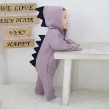 

Newborn Baby Rompers Halloween Infant Baby Boy Girl Dinosaur Hooded Rompes Jumpsuit Outfits Clothes Cute Solid Clothing jumpsuit