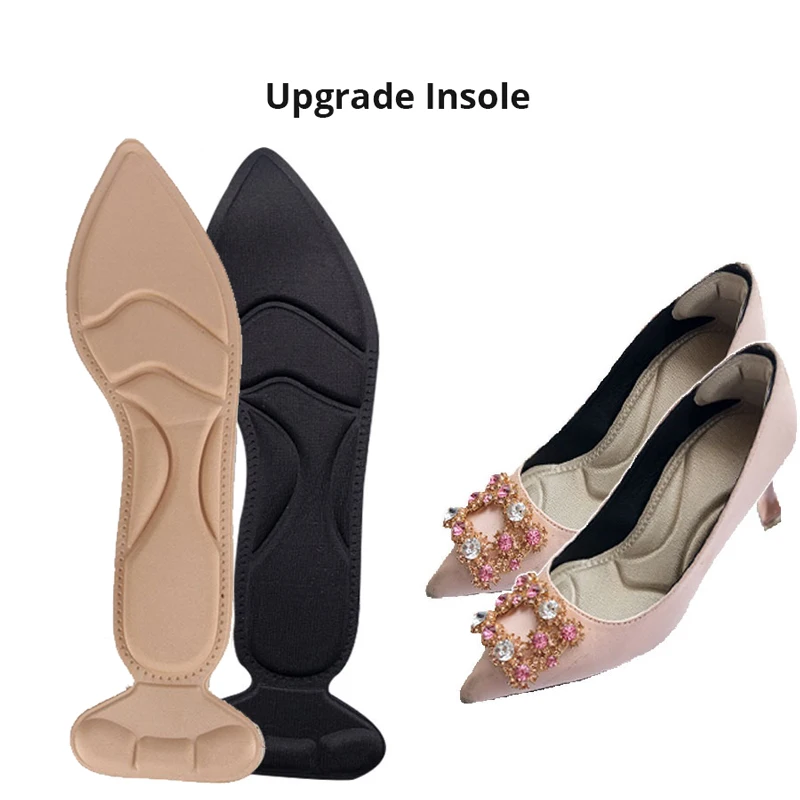 

7D Upgraded Insole Pad Inserts Heel Post Back Breathable Anti-slip for High Heel Shoe Reduce Press Pain Relief Cushion 1 Pair