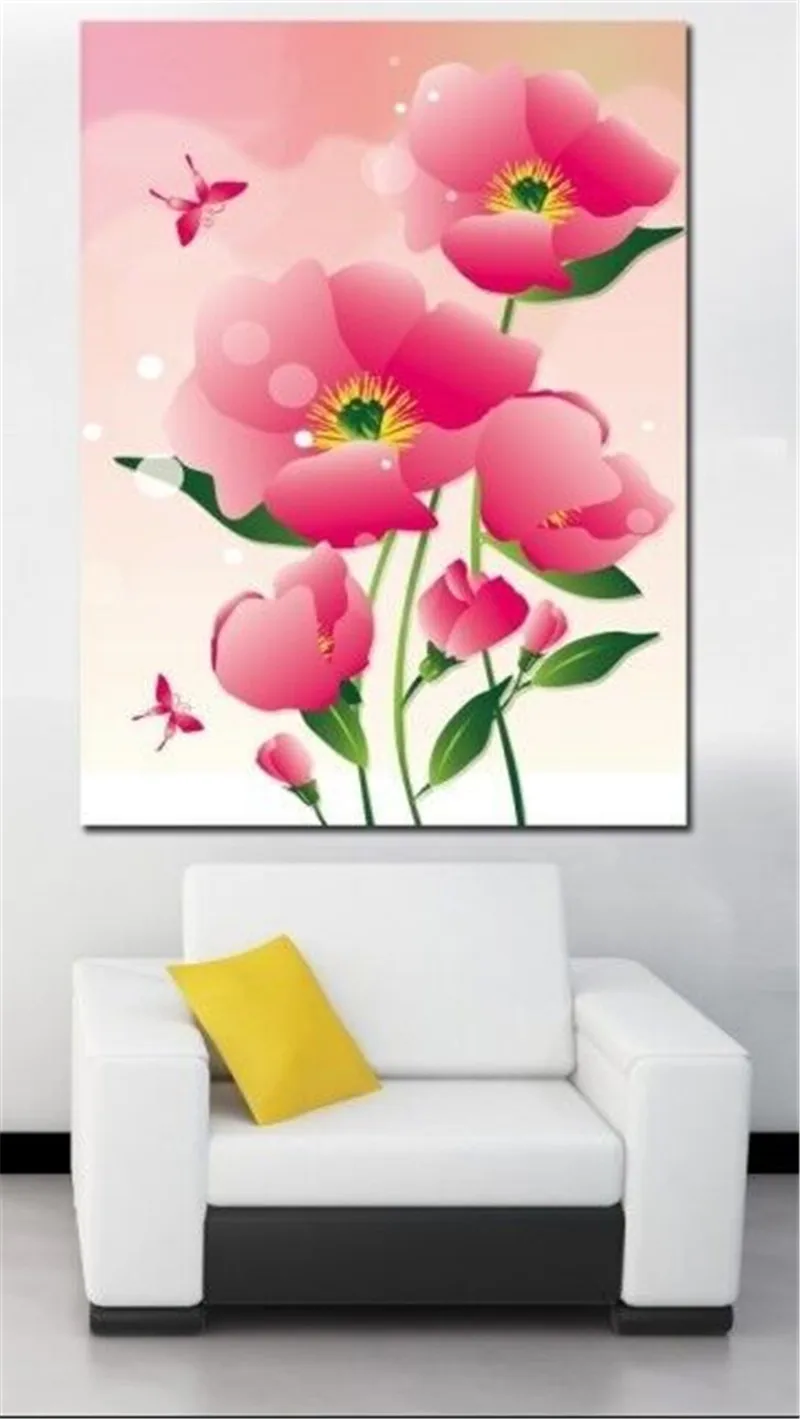

diy 5d cube drill Cross stitch flowers Diamond Mosaic Pictures Living Room diamond embroidery Hand Made diamond mosaic