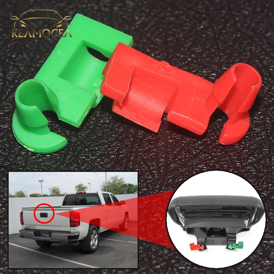 

Reamocea 1Pair 88981031 88981030 Left Right Plastic Tailgate Handle Rod Clip For Chevrolet Silverado GMC Sierra 2001 2004-2006