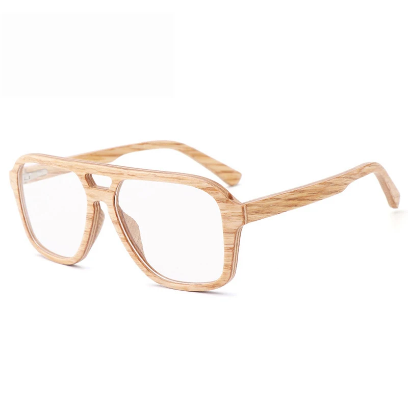 

100% Natural Wood eyeglasses Frame for Men Wooden Women Optical Glasses with Clear Lens with case 56336