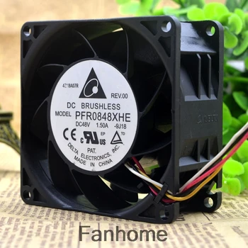

For original Delta 8038 PFR0848XHE DC48V 1.50A 4 line 8CM large air volume fan