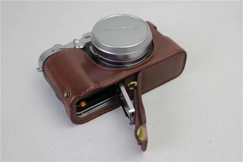 New PU Leather Half Body Set Cover Camera Bag Bottom Case For Fuji Fujifilm X100F | Электроника