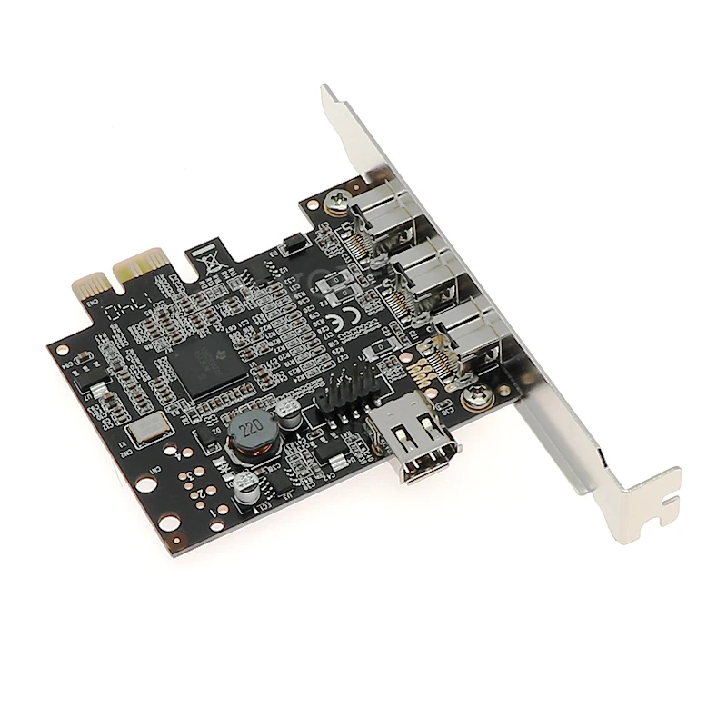 PCIE комбо 3x 1394b + 1x 1394a Firewire порты PCI-Express контроллер карты 1394 ti чипсет | Компьютеры и