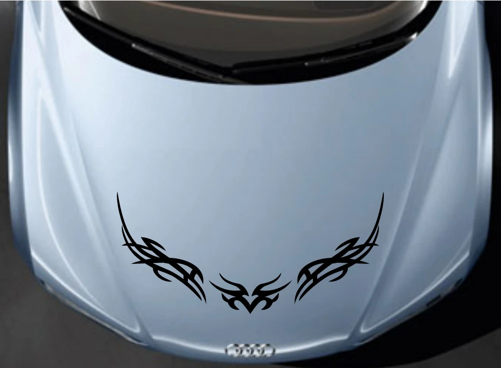 

Car Racing Cross Stripe Tribal 31.5''x 14.5'' Hood Decals Vinyl Auto Front Decor sticker CG331