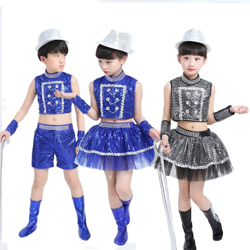 Sequins Jazz Dance Costumes Street Performance Clothing DJ Clothes without Socks |