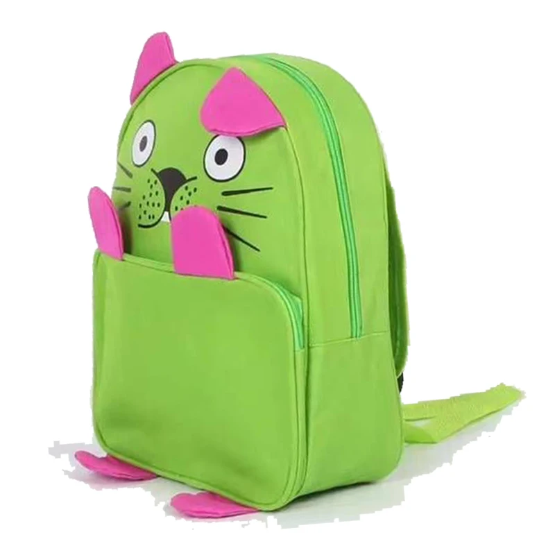 Green Children Backpack Animal School Bags For Boys and Girls