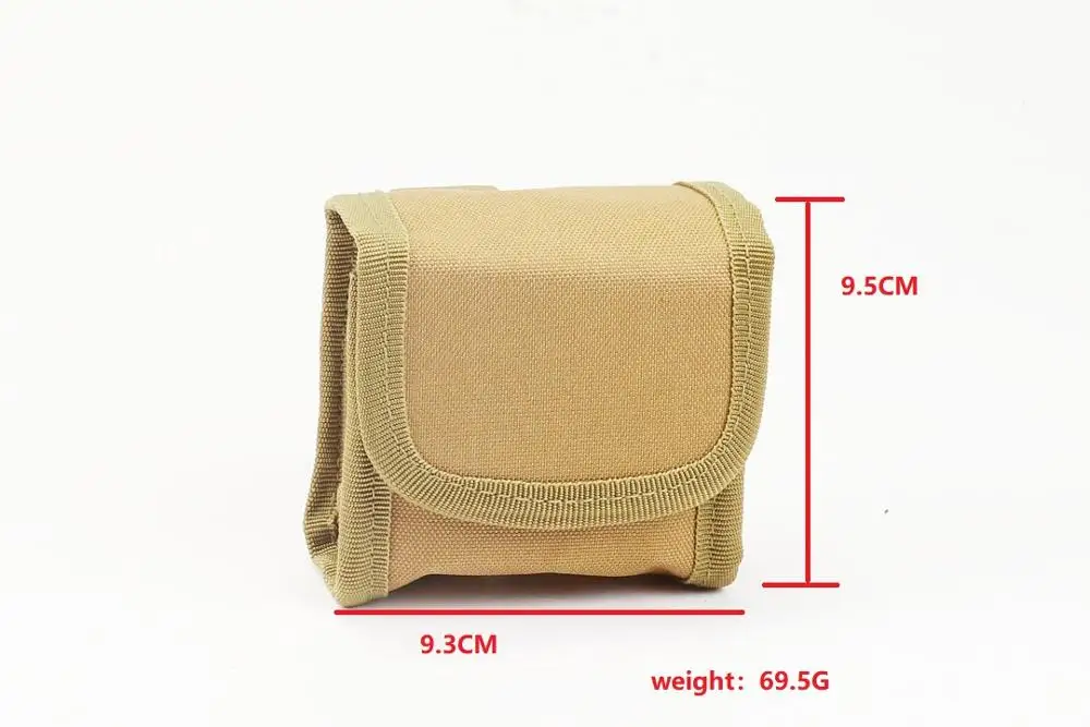 Тактический Molle Pouch 6 Round Shot gun Shotshell Reload Holder Mag Bag 12 Калибр/20 г журнал патронная сумка для боеприпасов круглый патронный держатель - Цвет: TAN