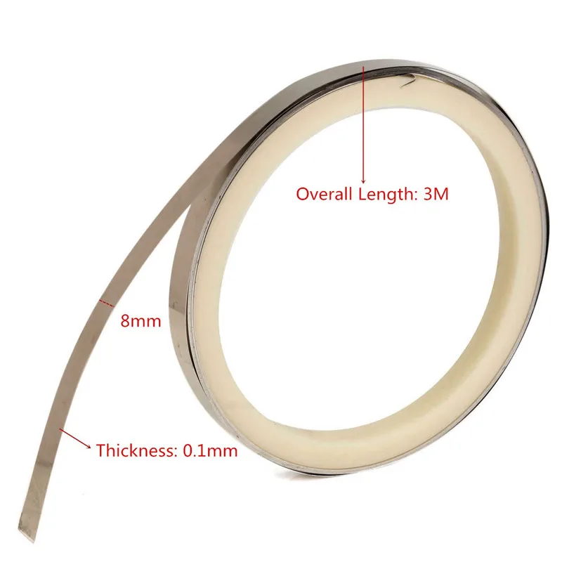 

3M/2M 8mm x 0.1mm Pure Nickel Strip Tape For Li 18650 Battery Spot Welding Compatible For Spot Welder Machine