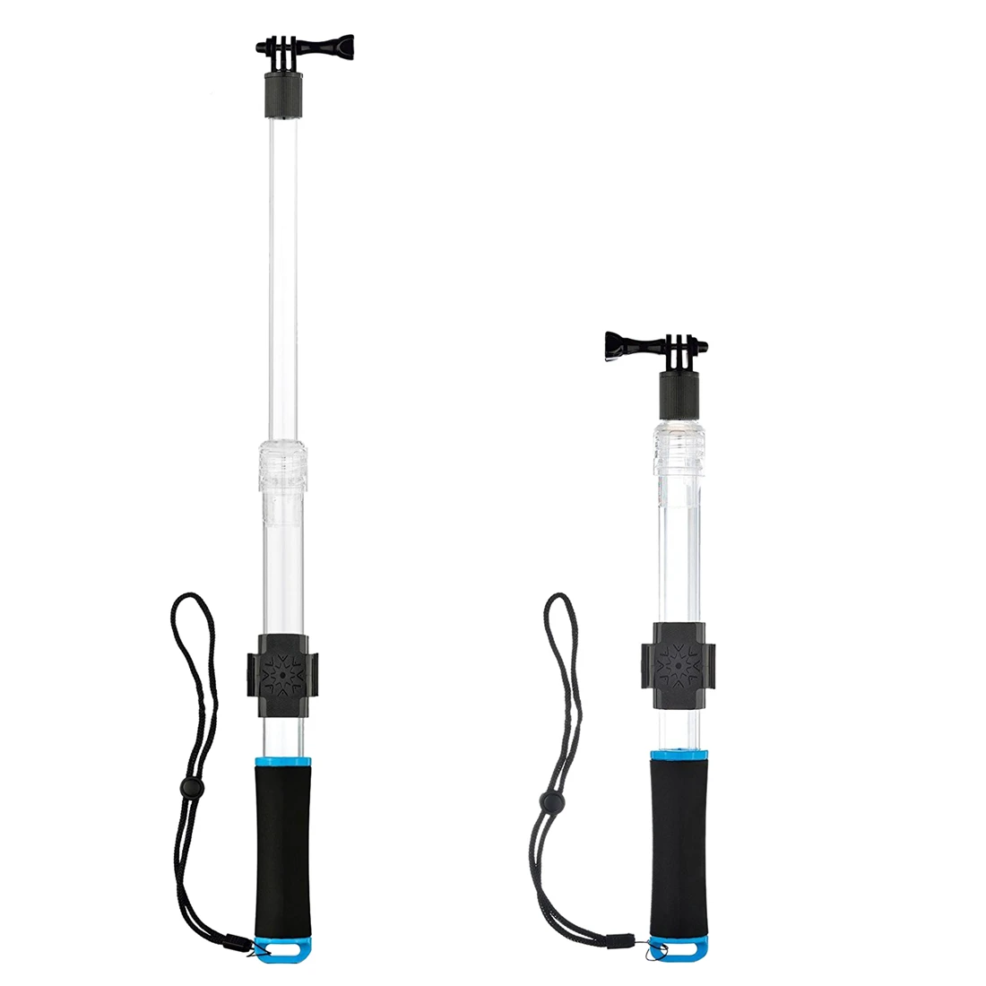 Waterproof Transparent Extension Floating Hand Grip Pole Monopod Selfie
