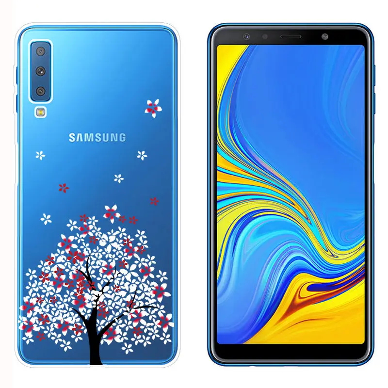 Soft TPU Fundas for Samsung A750 Smart Back Phone Cover for A6 A8 Plus 2018 Galaxy A9 2018 Clear Silicone Case for A520 A7 2018 (50)