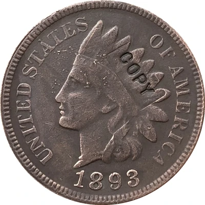 

1893 Indian head cents coin copy