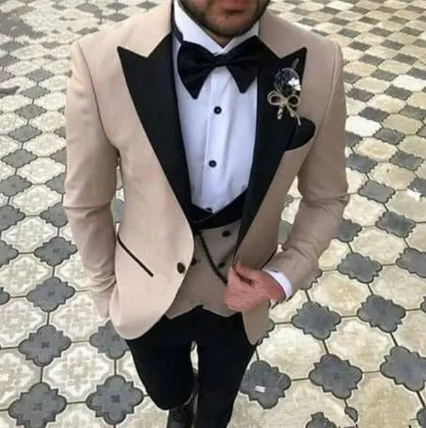 Pink-With-Black-Lapel-Suits-for-Men-Custom-Made-Terno-Slim-Groom-Custom-3-Piece-Wedding