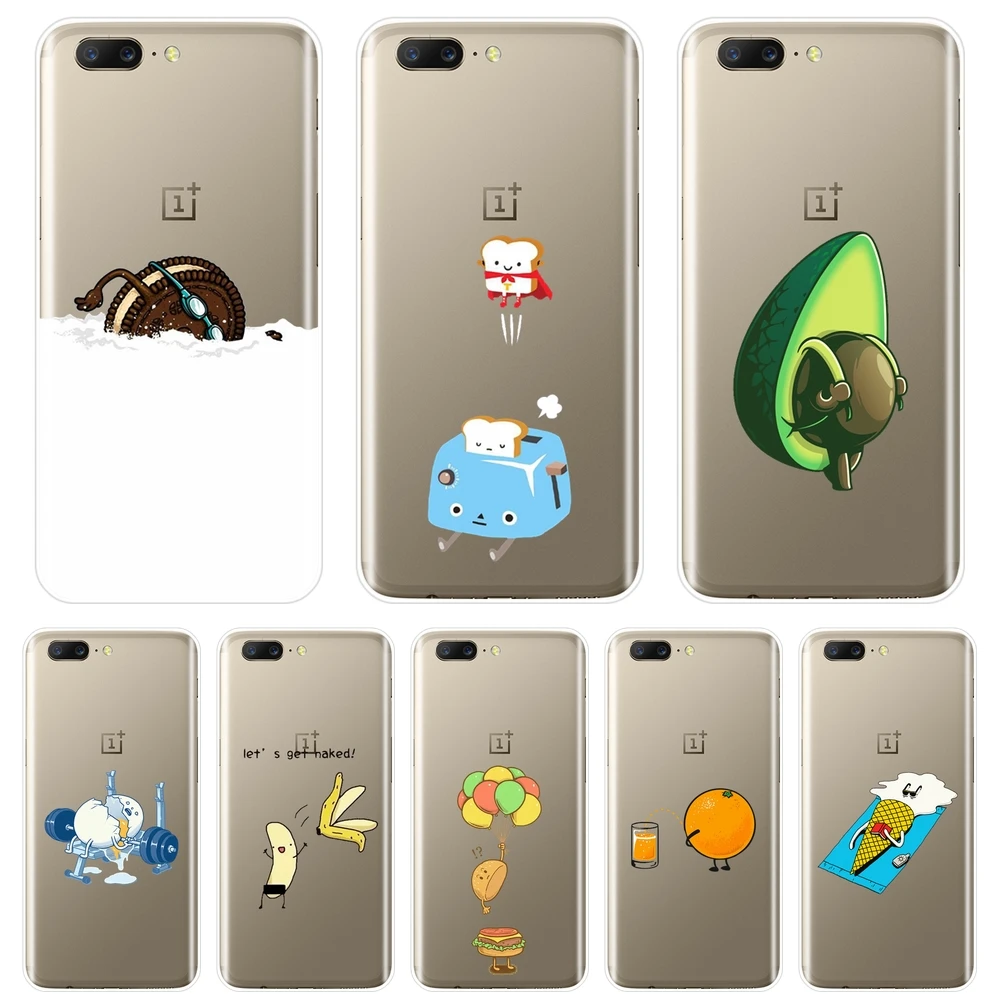 Мягкая искусственная силикон для One Plus 6 6T 5 5T 3 3T забавная задняя крышка с авокадо