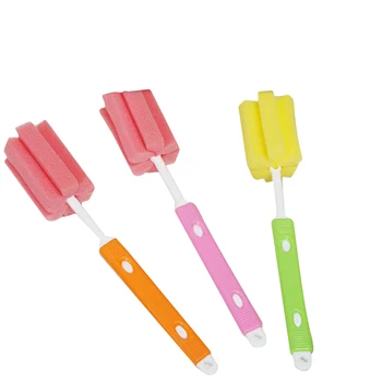

Convenient Baby Milk Bottle Small Brush Nipple Brush Cleaning Tubes Pacifier Brushes Home Supplies Sponge Cup Brush
