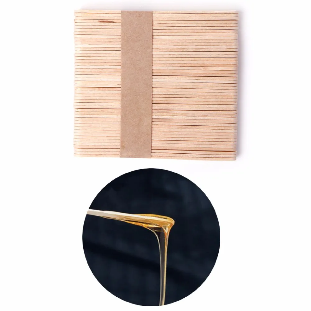 

New Arrival HOT Approx 50PCS Wooden Body Hair Removal Sticks Pretty Wax Waxing Disposable Sticks Applicator Stick