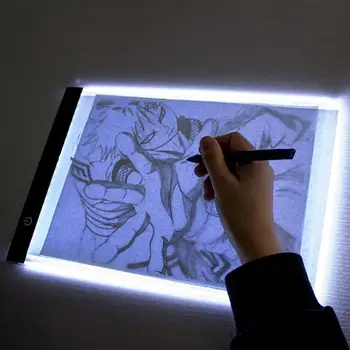 

Portable Ultra-Thin A4 LED Light Copy Painting Drawing Board Writing Painting Light Box Tracing Board Copy Drawing Pads 34x24cm