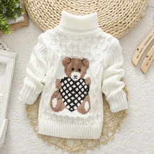 New Cartoon Autumn Winter Baby Boys Girls Kids Children’s Babi Warm Turtleneck Sweaters Pullover Cardigans Top clothes Outerwear