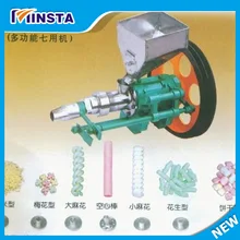 Коммерческое использование пюфре рисовый экструдер для закусок с 7 формочками