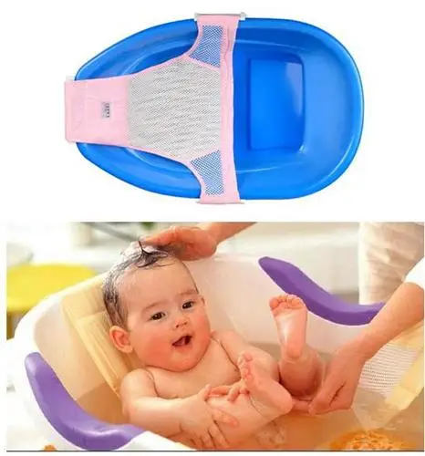 Baby kid bath bed soft slip-resistant bath net mesh sling rack shower plate baby seat bath massage T Shape Netlike bed wholesale