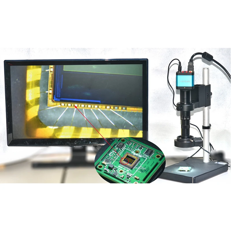 HAYEAR 2K 21MP HD 1080P 60FPS HDMI Промышленная камера с интерфейсом USB TF карта цифровой видео микроскоп+ 0.5X адаптер для окуляра 30 мм/30,5 м кольцо