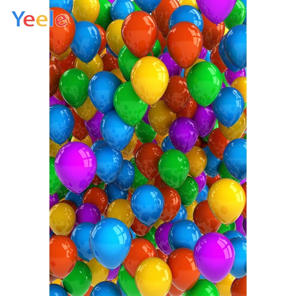 

Yeele Baby Birthday Colorful Balloons Gift Girl Photography Background Princess Party Photographic Backdrop For Photo Studio