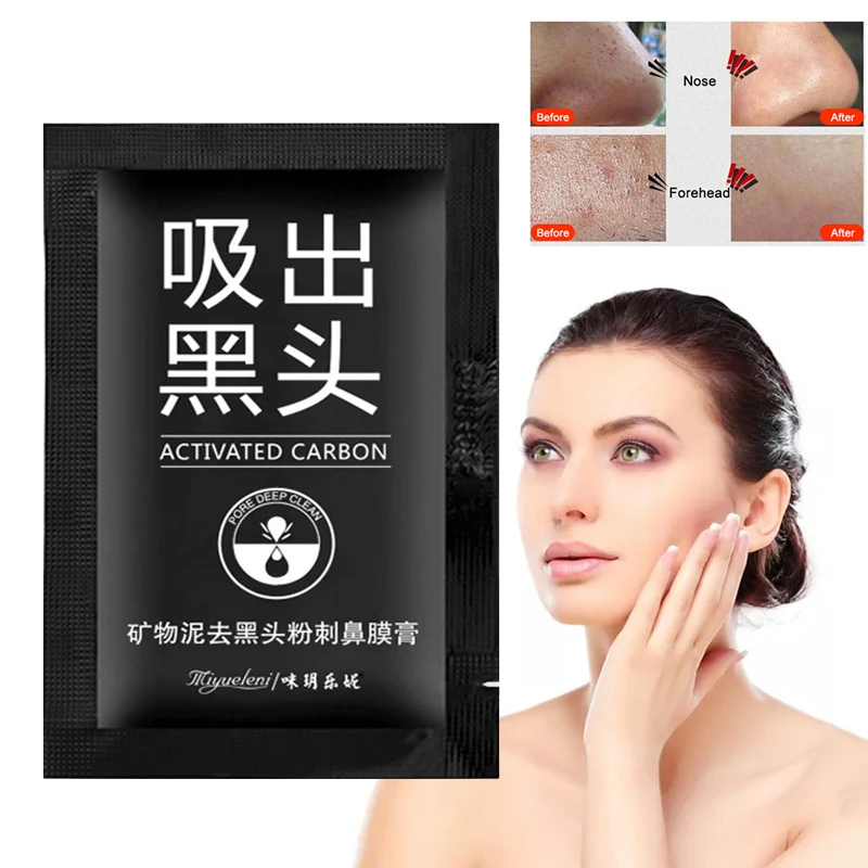 1pcs Blackhead Mask Black Mask Peel Off Bamboo Charcoal Purifying Blackhead for Acne Scars Blemishes Wrinkles Facial Care TSLM2