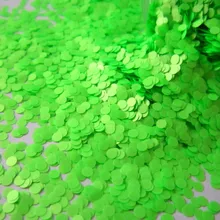 Яркий неоновый зеленый весело точки прозрачный блеск Средний горошек с hex для Лаки для ногтей Дизайн ногтей Скрапбукинг и ремесел