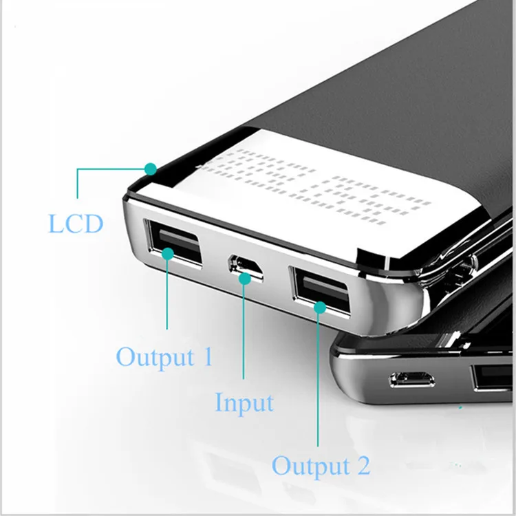 Внешний аккумулятор 10000 мАч Qi Беспроводное зарядное устройство Внешняя батарея Портативное зарядное устройство для мобильного телефона быстрая Беспроводная зарядка для iphone X 6/7/8