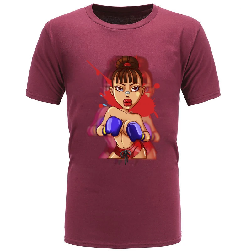Knock Crank Girls T Shirts for Men Fitness Tight Autumn Tees Short Sleeve Fashion Normal Sweatshirts Round Neck 100% Cotton Knock Crank Girls maroon