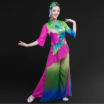 

National Women Yangko Dance Costume Traditional Chinese Folk Dancewear Stage Performance Clothing Classic Fan Dancing Clothes