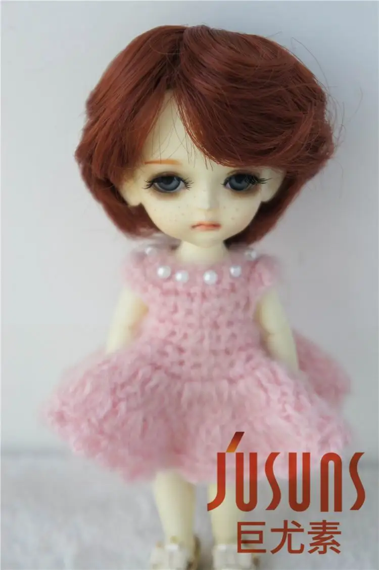 JD236 1/8 1/6 1/4 1/3 термостойкость BJD парик SD MSD YOSD бойская короткая раскроенная кукла парик 5-6 дюймов 6-7 дюймов 7-8 дюймов 8-9 дюймов кукла парики - Цвет: 5-6inch Carrot