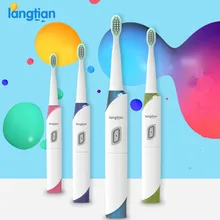 Langtian LT-Z18 Ultrasonic Sonic Electric Toothbrush 4 Pcs Replacement Heads Toothbruh No Charge Last For 1 Year