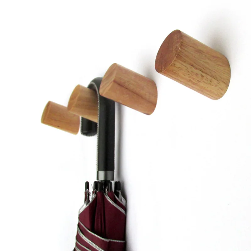 

Solid Oak Wooden Wall Hook Peg Hallway Coat Modern Hanger Home decoration