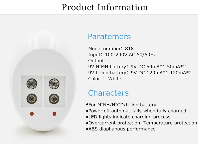 PALO 9V зарядное устройство для 6F22 9V Ni-CD Ni-MH литий-ионные аккумуляторы+ 2 шт Ni-mh 9V аккумуляторная батарея для микрофона