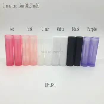 

6pcs for free Ship Hotsale Empty Plastic Lip Balm Container Bottle Lip Balm Tube