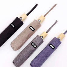 Parachase автоматический зонтик для мужчин и женщин из древесины тополя 8 к ветрозащитные нитки из смешанного волокна катионная ткань складные зонты, дождь Paraguas