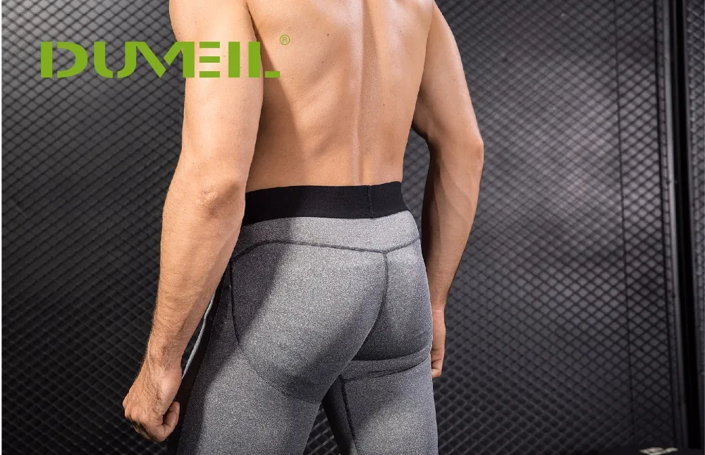 DUVEIL мужские быстросохнущие брюки PRO tight Running мужские компрессионные брюки с принтом для тренировок