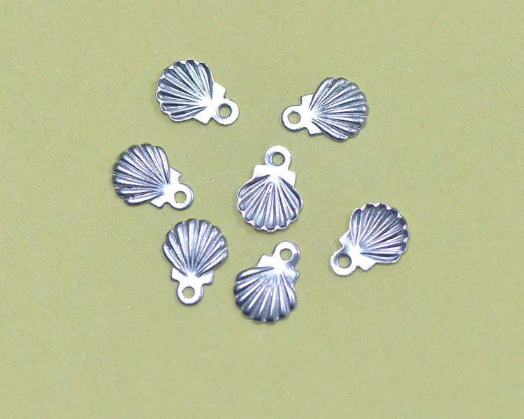 

5*7mm Stainless Steel Shell Pendant Tiny Charms Tags Fashion Jewelry Accessories DIY Crafts Findings