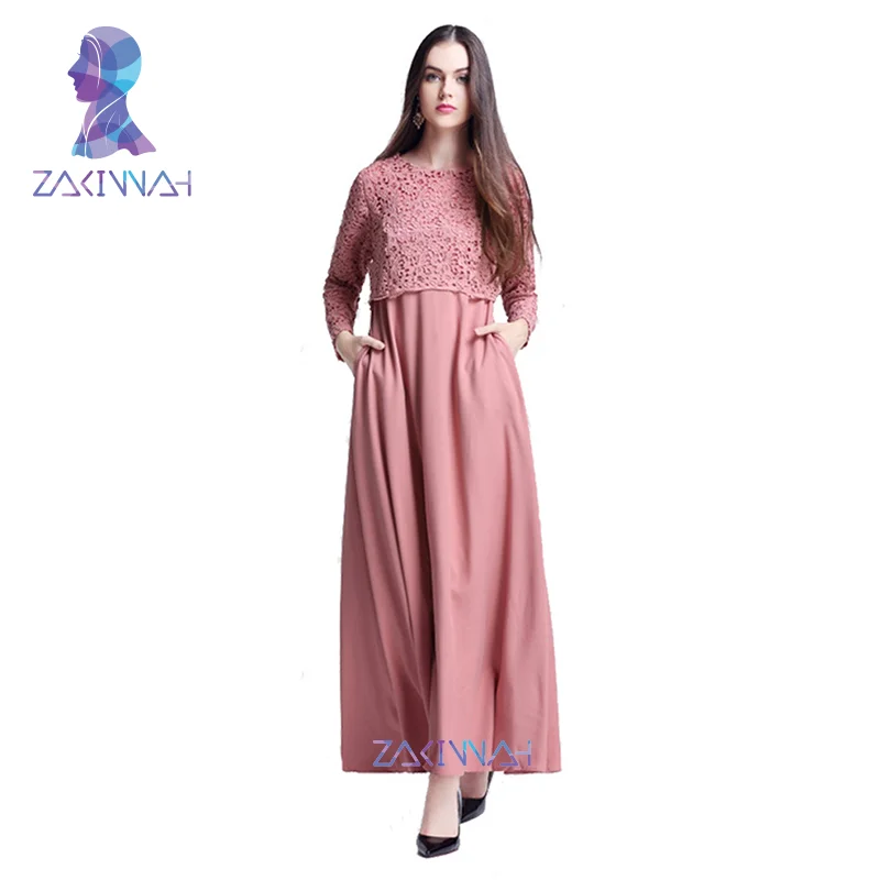 Новые исламские кружевные платья Abaya для женщин Кафтан Малайзия абайя Турецкая
