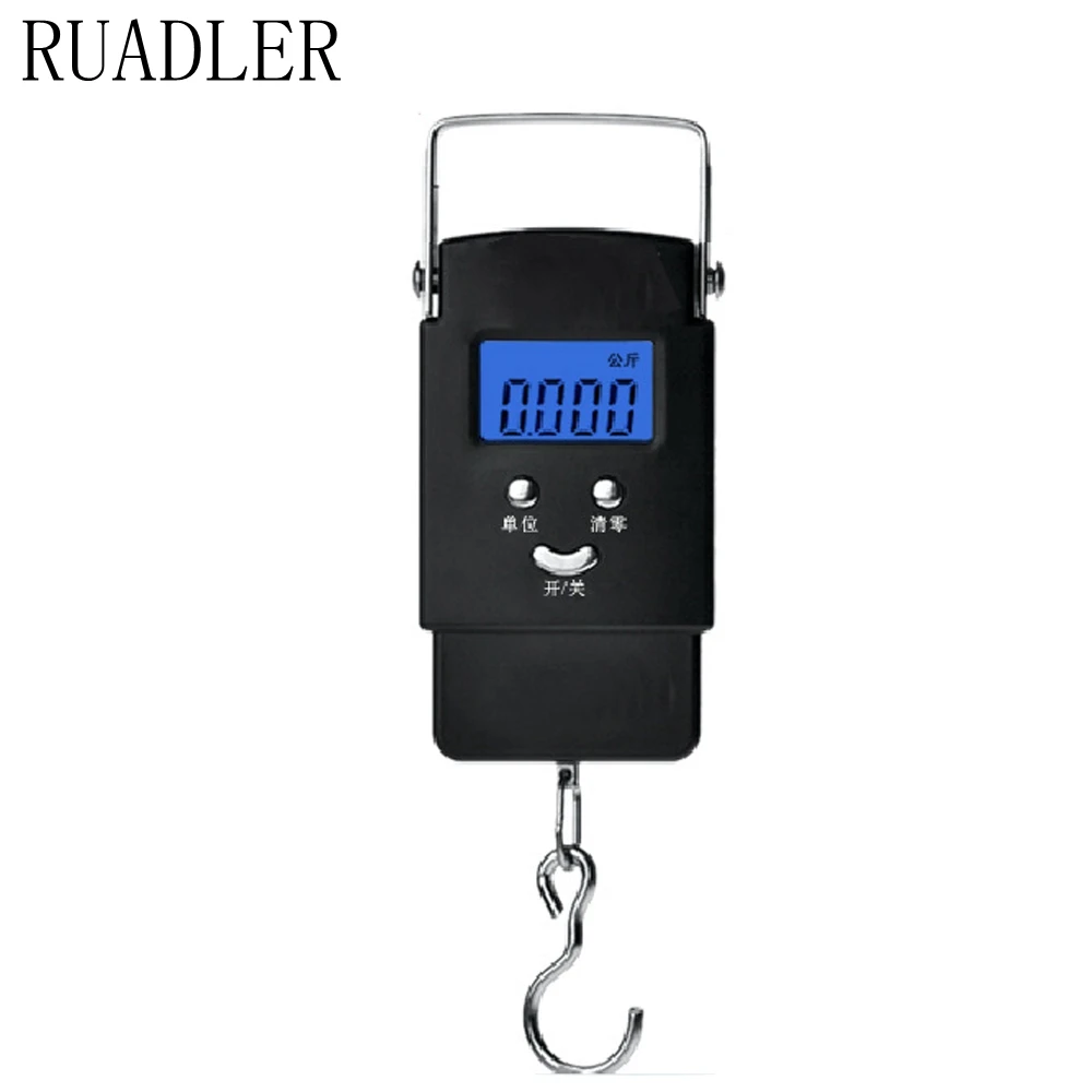 RUADLER 50kg/10g Portable LCD Display Digital Hanging Scales Electronic