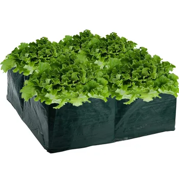 

60*60*25cm 4 Grids Green PE Grow Bag Plant Flower Nursery Bag Vegetable Greenhouse Planter Garden Orchard Tools